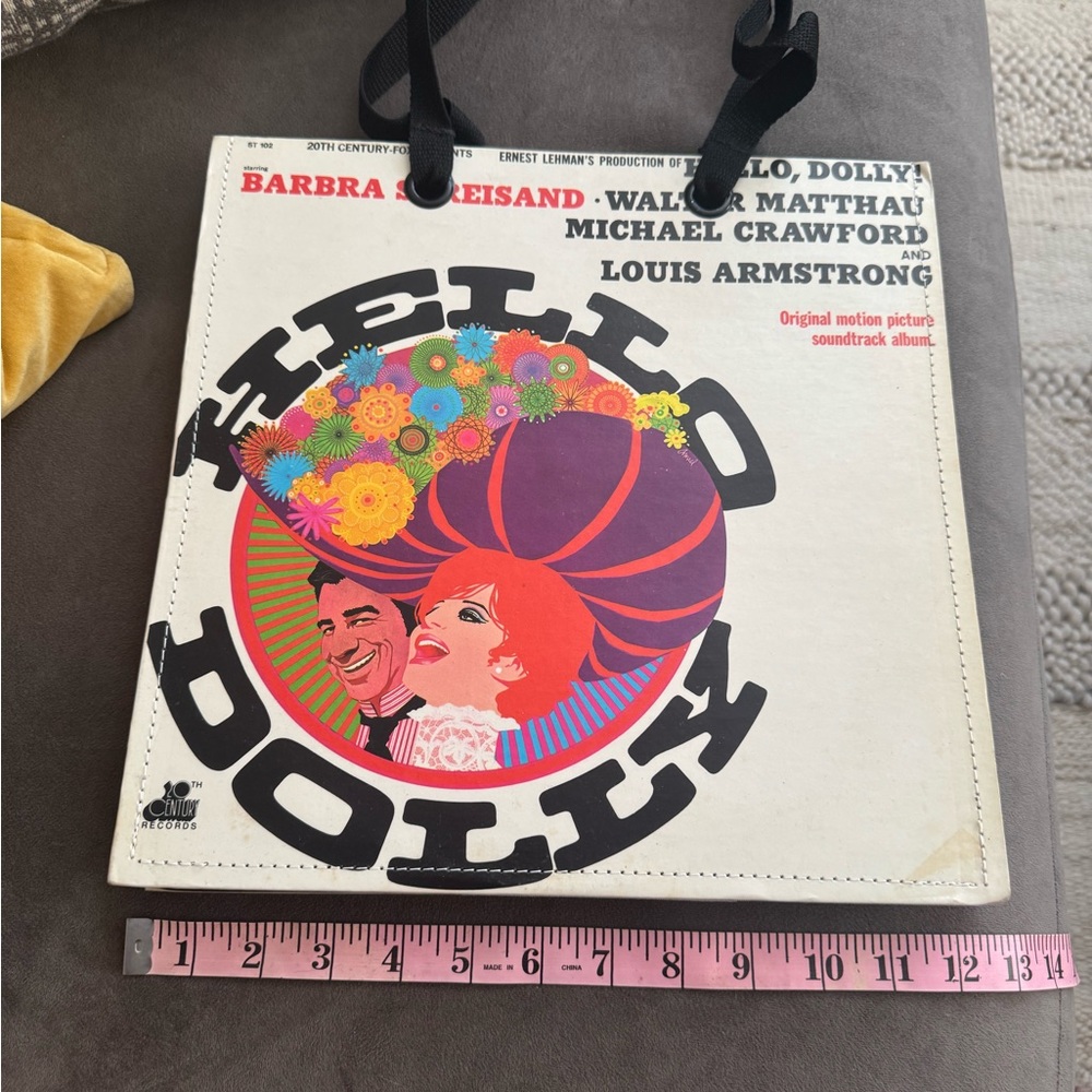 Vintage Hello Dolly Vinyl Record Tote Bag